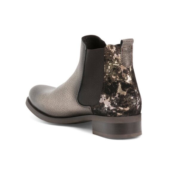 LAIF Bronze Made In Portugal Leather Comfort Ankle Booties - Picture 2 of 2